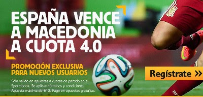 Betfair España gana a Macedonia cuota 4 nuevos usuarios 8 septiembre Betfair España gana a Macedonia cuota 4 nuevos usuarios 8 septiembre
