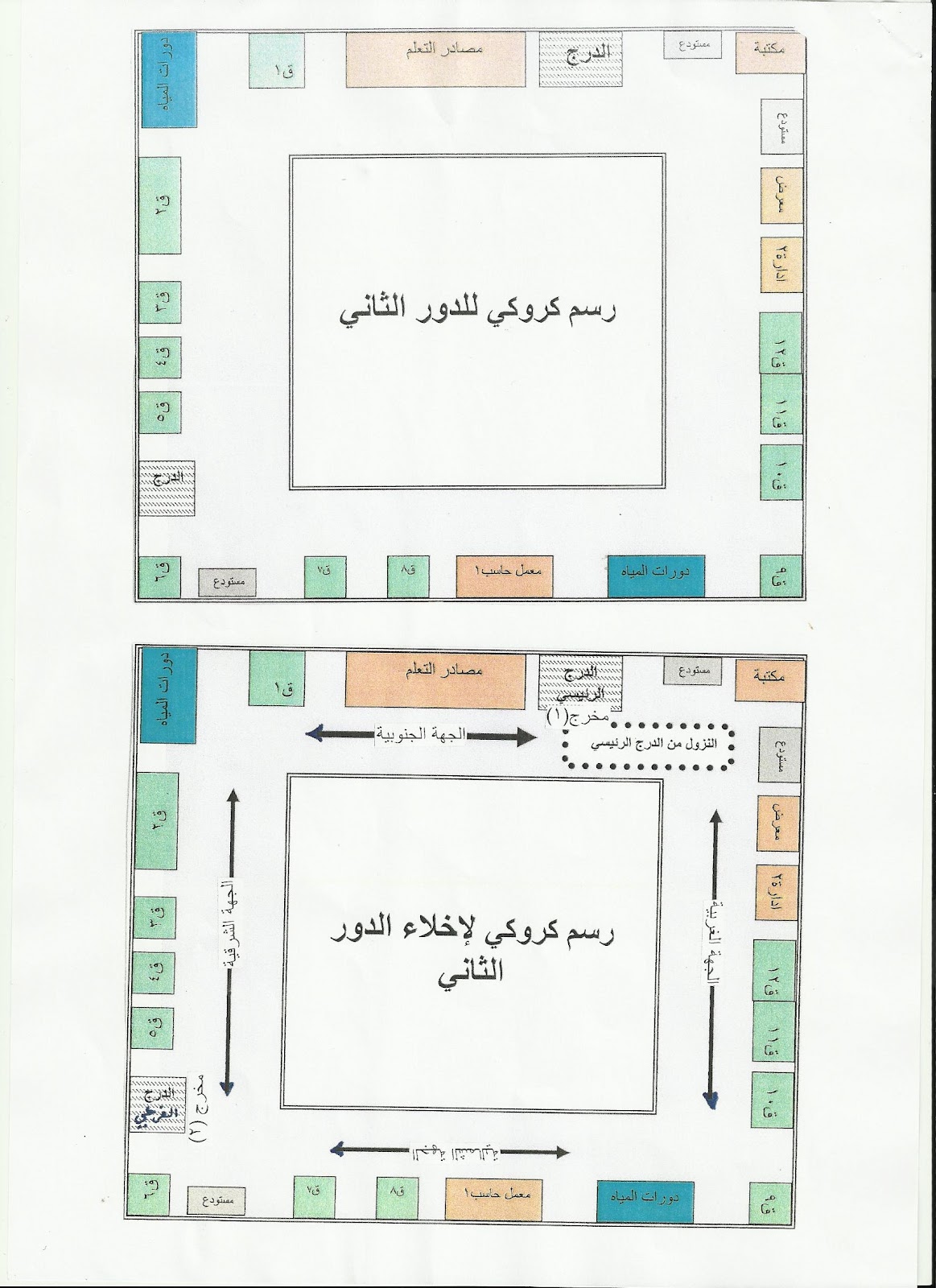 ۉځډۃ ٱڵآم ڼ ۉٱڵڛڵٱم ۃ بٱلثٱنويۃ ٱلړٱبع ۃ خ مي س مش ي ط الرسم الكروكي لخطة الاخلاء