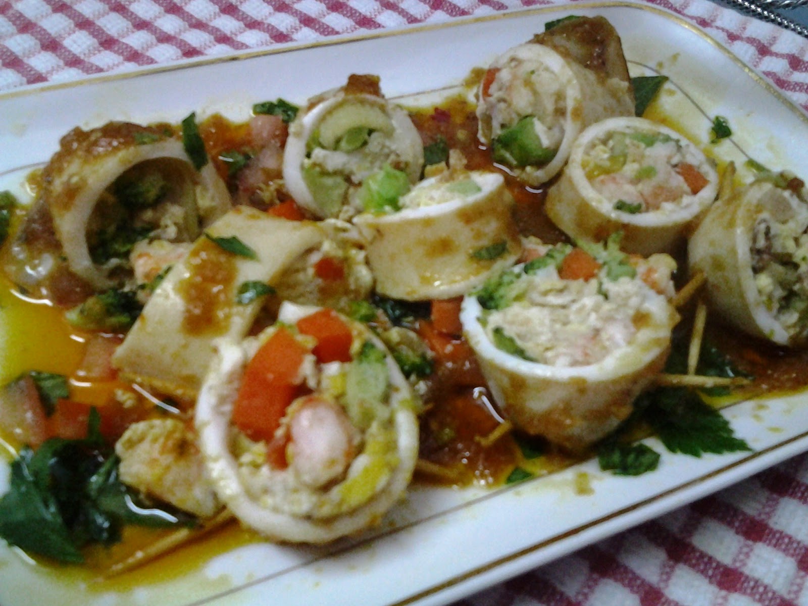 Resepi Sotong Sumbat Telur Bakar Santapan Senja