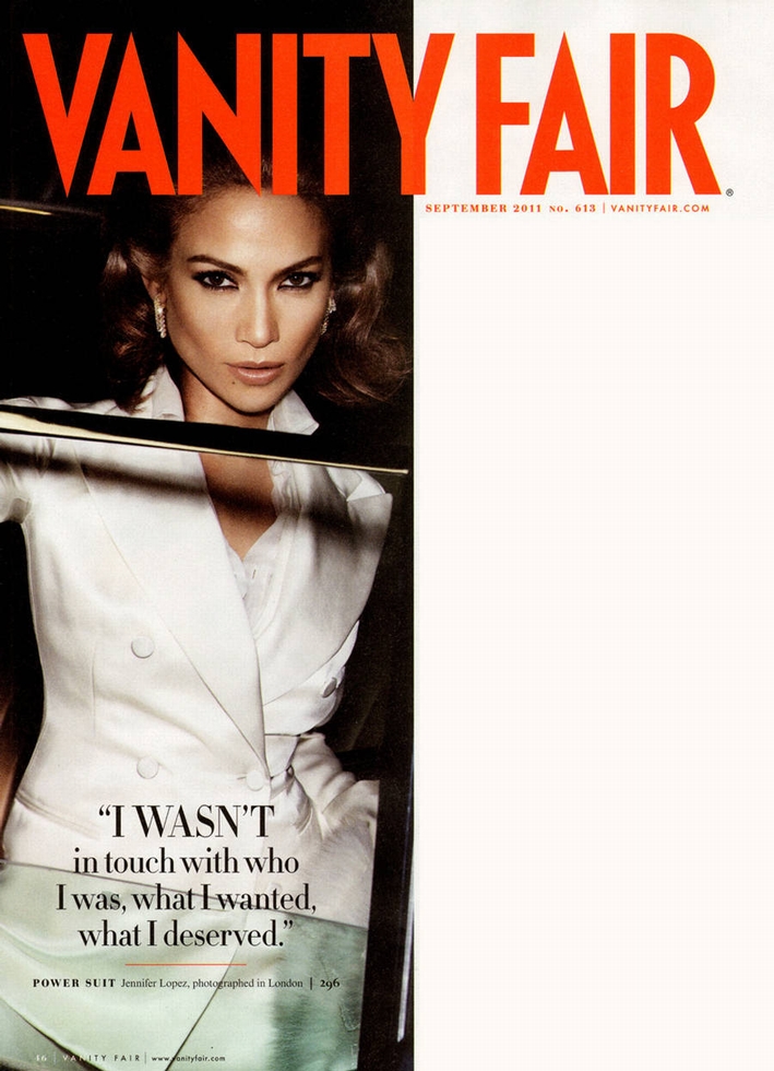 Smartologie Jennifer Lopez for Vanity Fair September 2011