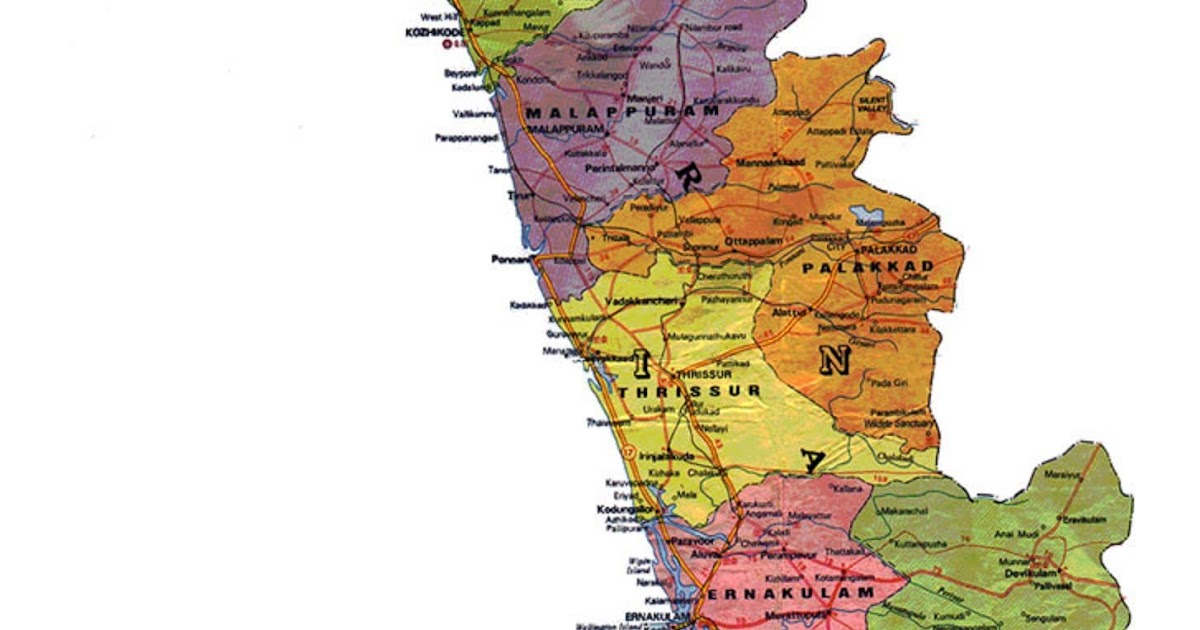 KERALA TOURISM MAP / TOURIST PLACES IN KERALA SOUTH INDIA TOURISM