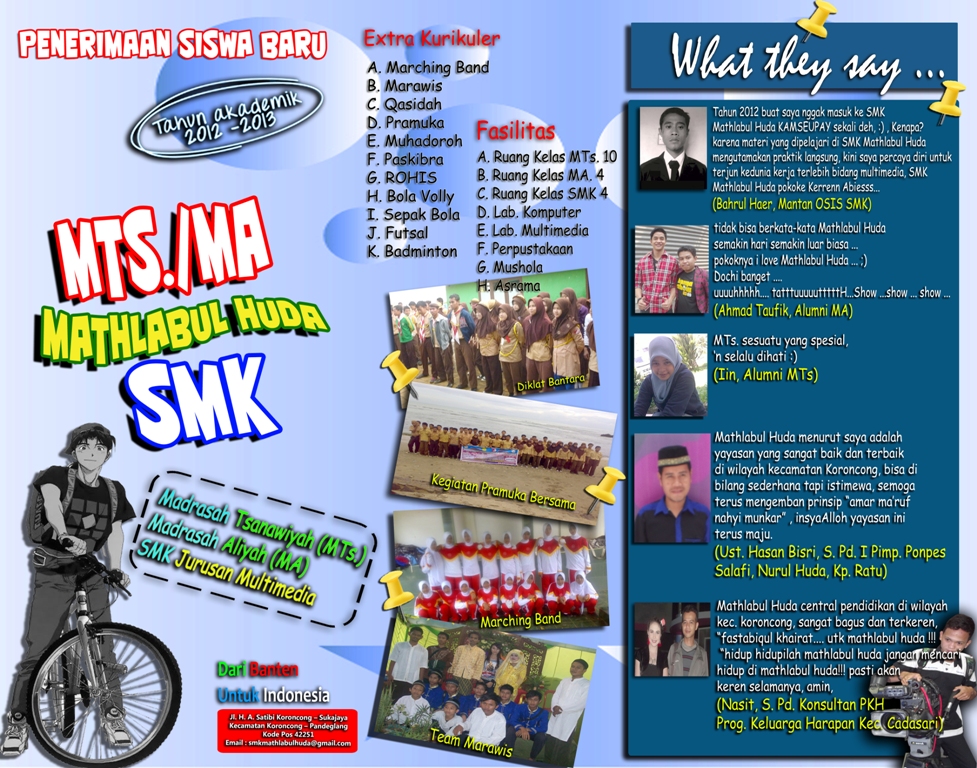 Belajar Bersama Bang Engkos Contoh Brosur Yayasan SMK