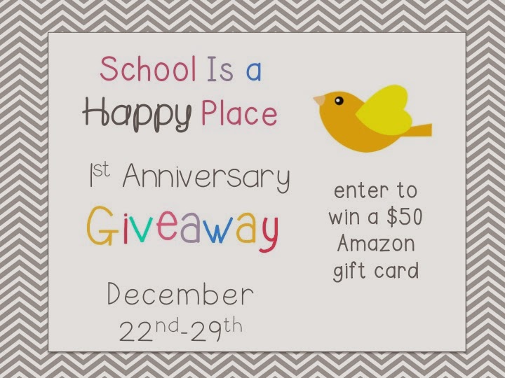 School Is a Happy Place First Anniversary Giveaway