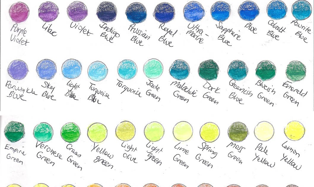Neocolor 2 Color Chart