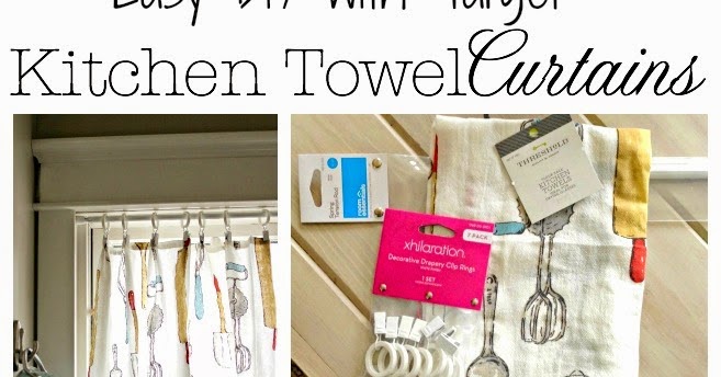 Golden Boys And Me Kitchen Dish Towels Turned Kitchen Curtains