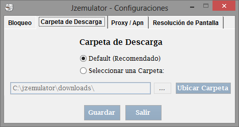 emulador java para pc actualizado y mejorado by (rexking) Configuraciones+-+Carpeta+de+Descarga