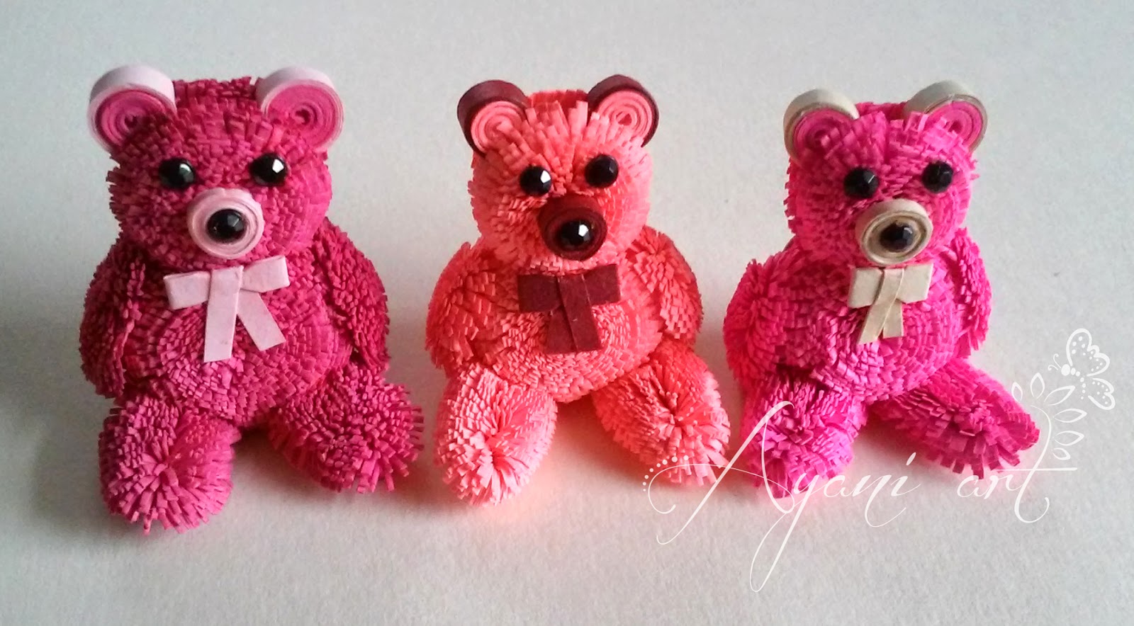 Ayani art Quilling Teddy Bears