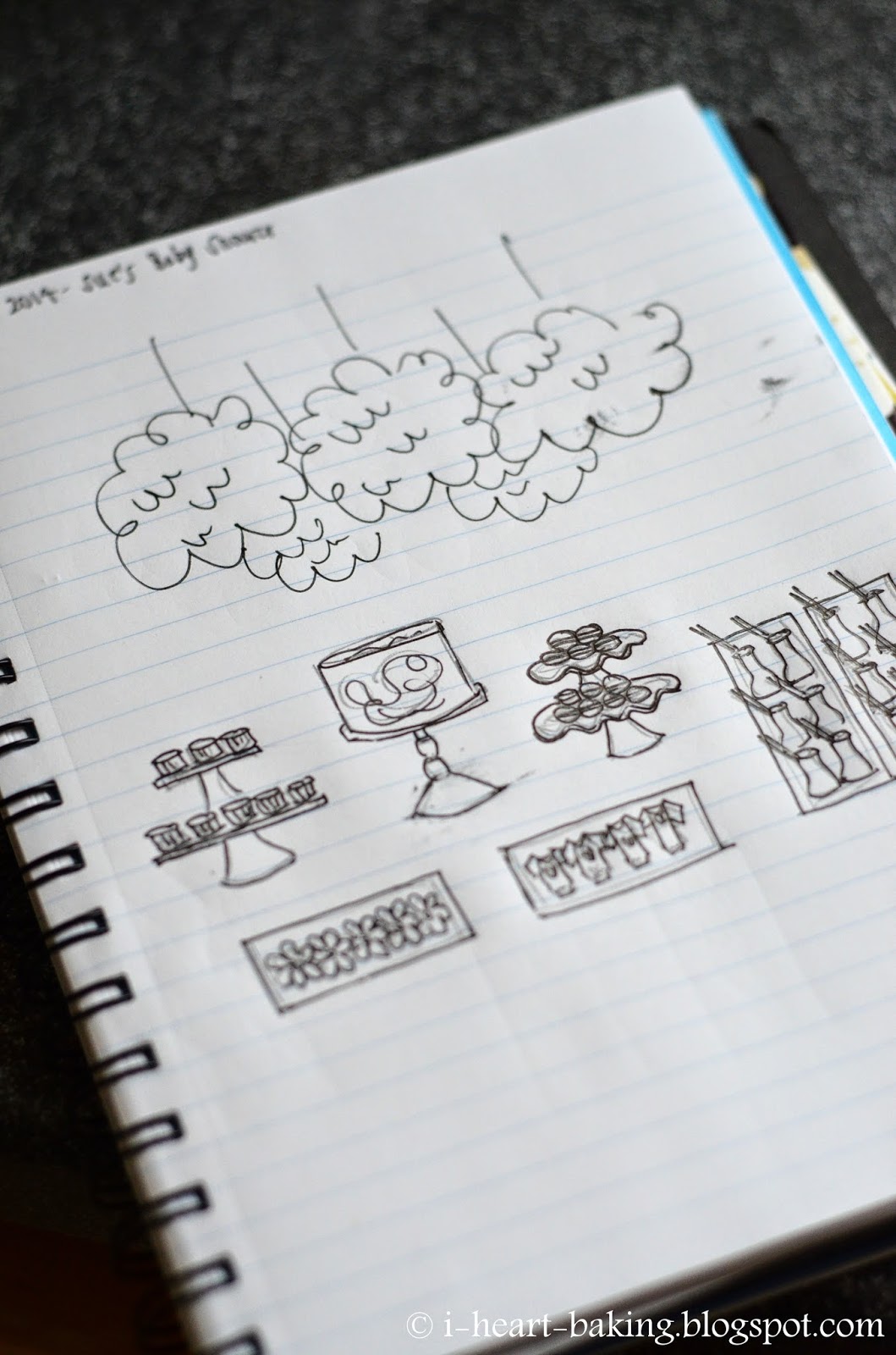 i heart baking! pink baby shower dessert table sugar cookie favors