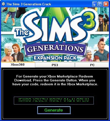 The Sims 3 Generations Serial Code