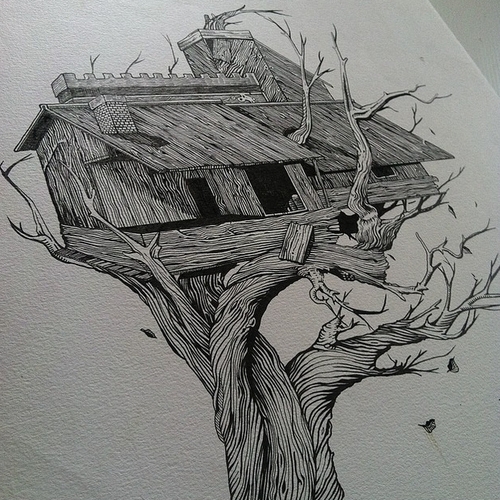 25-Tree-House-Muthahari-Insani-Beautifully-Detailed-Ink-Drawings-and-Doodles-www-designstack-co