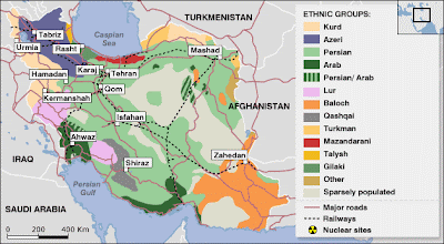 Iran Map political Regional