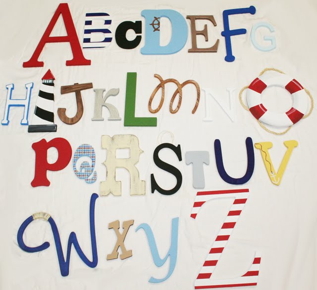 Bouncing Off The Walls Nautical Alphabet Package