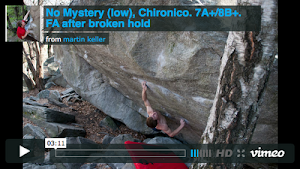 VIDEO - NO MYSTERY (low), 8A+/B, Chironico