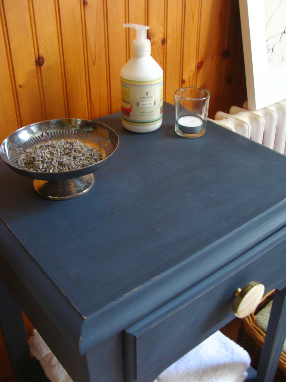 Something Ivory DIY MilkPainted Bathroom Table
