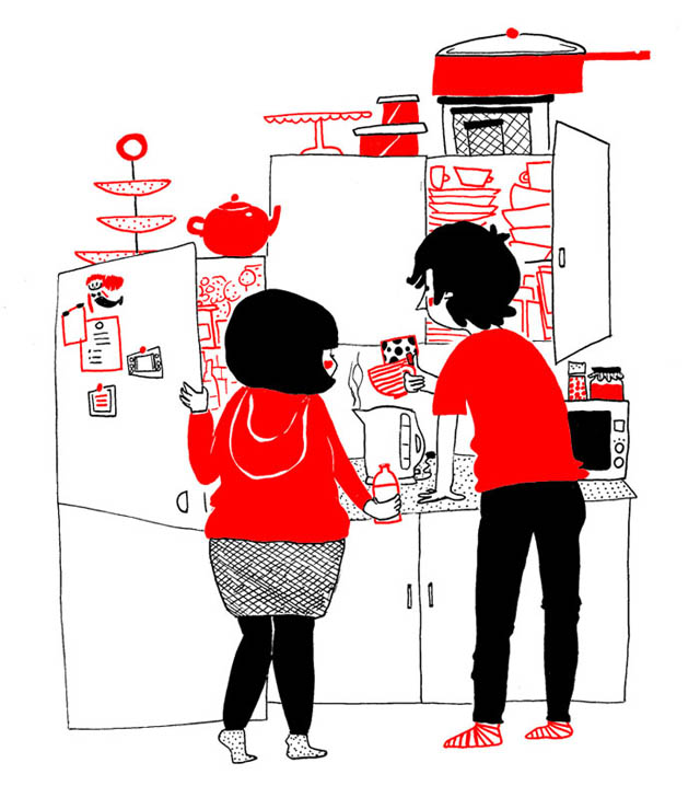 Heartwarming Illustrations Show That True Love Is In The Little Everyday Things - Sometimes, love can be found in the simplest things, like spending a blissful morning in the kitchen Heartwarming Illustrations Show That True Love Is In The Little Everyday Things - Sometimes, love can be found in the simplest things, like spending a blissful morning in the kitchen