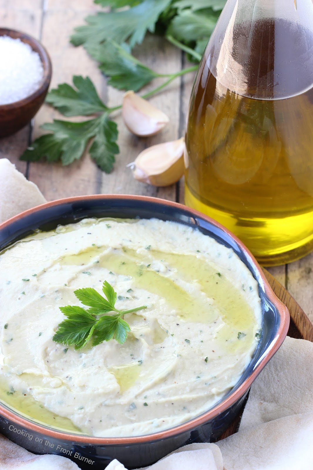Cannellini Bean Dip Cooking on the Front Burner