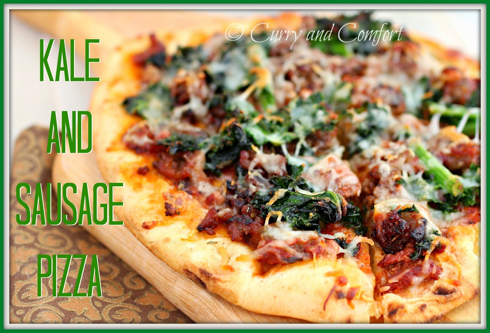 Kitchen Simmer Sausage and Kale Pizza