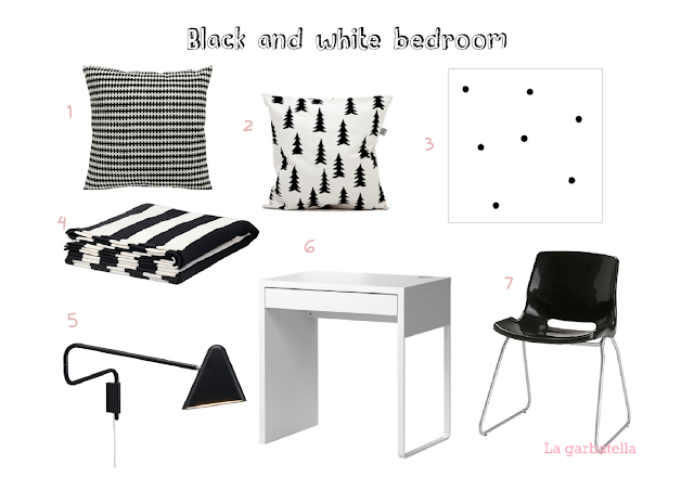 Lo quiero: habitación en blanco y negro imagen habitación estilo nórdico decoración black and white