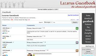 Lazarus Guestbook Lazarus Guestbook