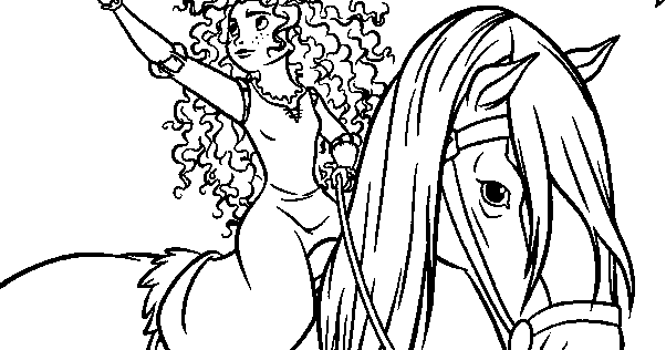 Kids Page: - Books Merida And Horse Angus To Print Download Coloring Pages