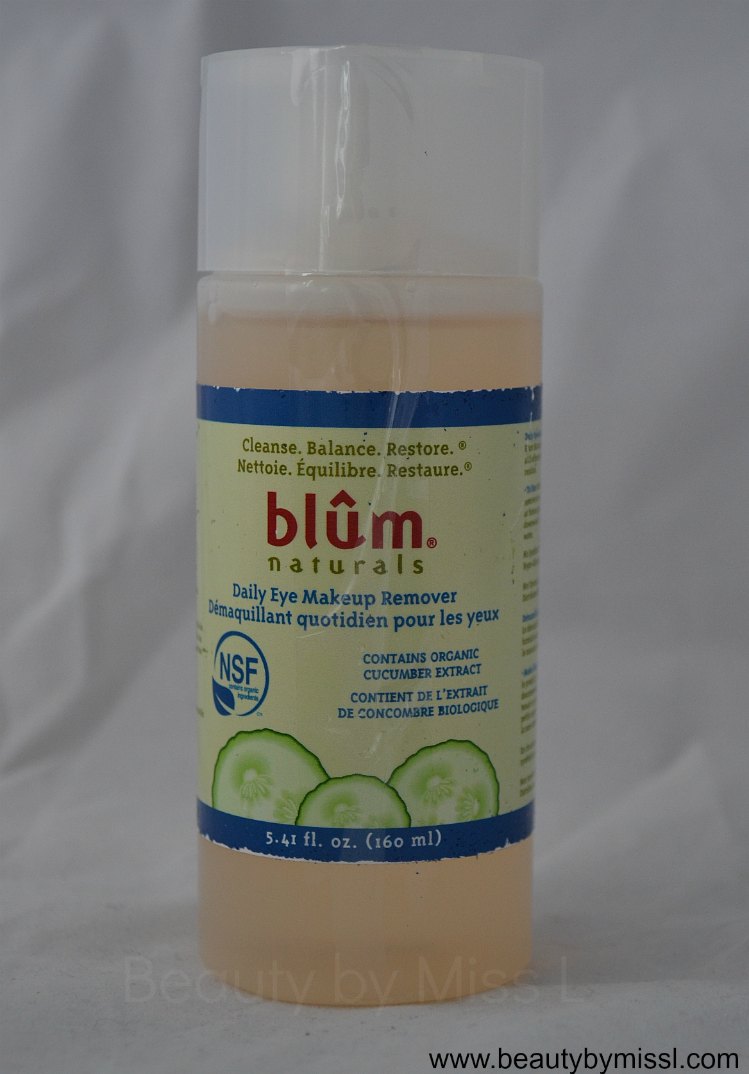 Blum Naturals Daily Eye Makeup Remover review