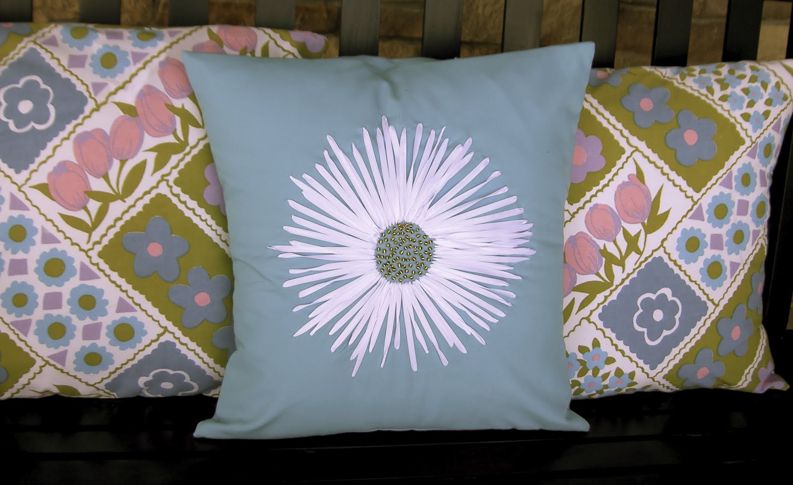 Chapman Place Ribbon Flower Pillow