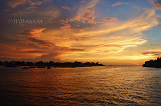 46. Pulau Panggang (Kepulauan Seribu) : Sunset di Pulau Panggang
