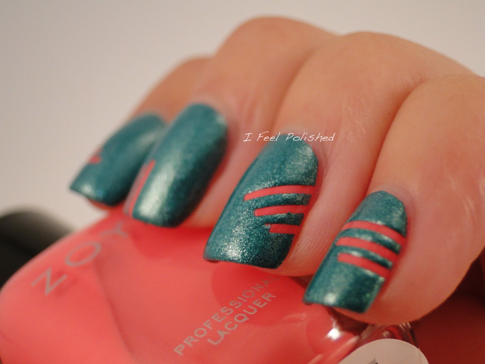 Simple Swirl Nail Art with Striping Tape - wide 5