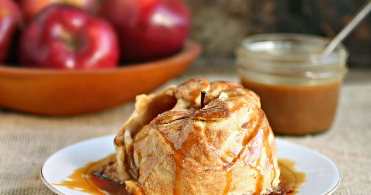 Hungry Couple Apple Dumplings with Salted Caramel Sauce