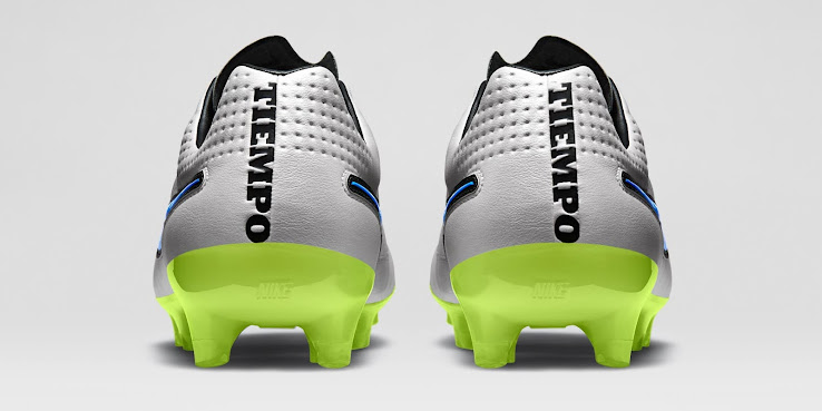 nike tiempo white and blue