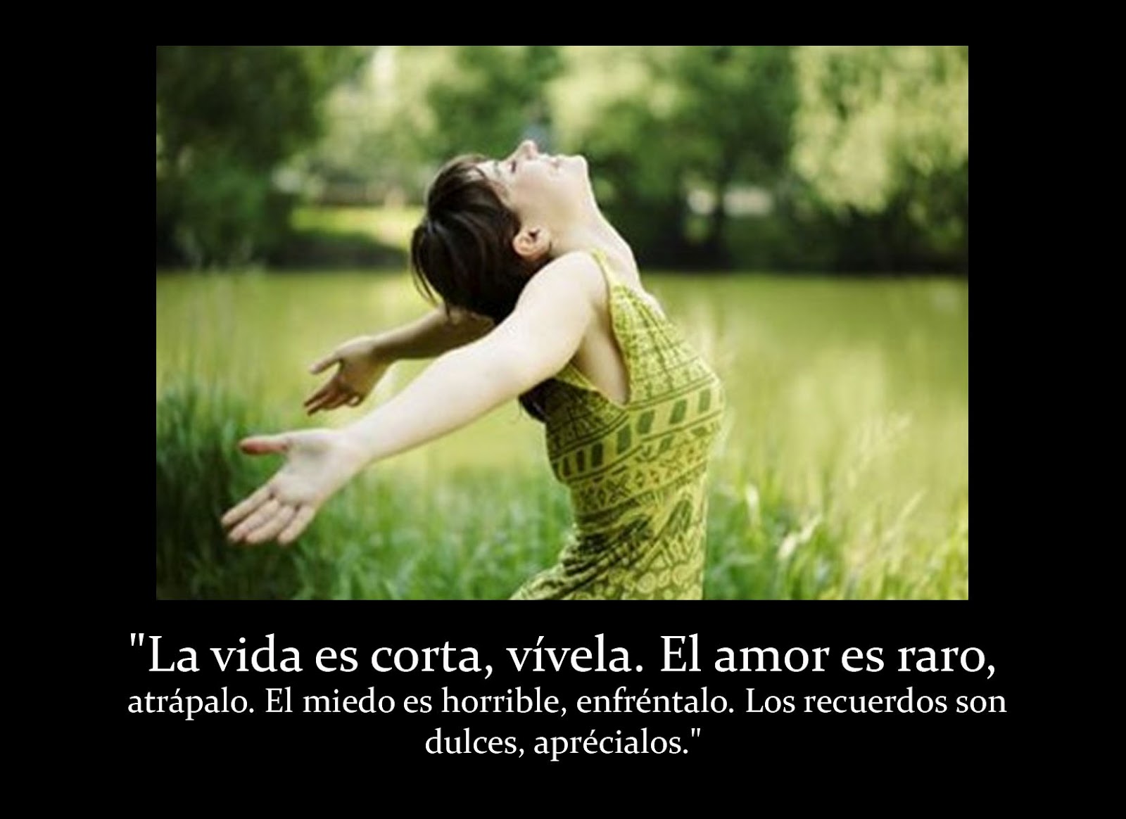 Frases de Amor y motivación La vida es corta, vivela