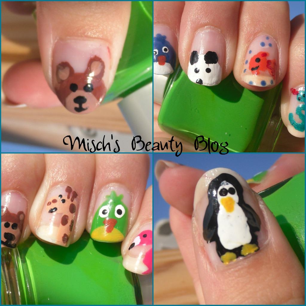 Misch's Beauty Blog NOTD October 2nd Zoo Nail Art
