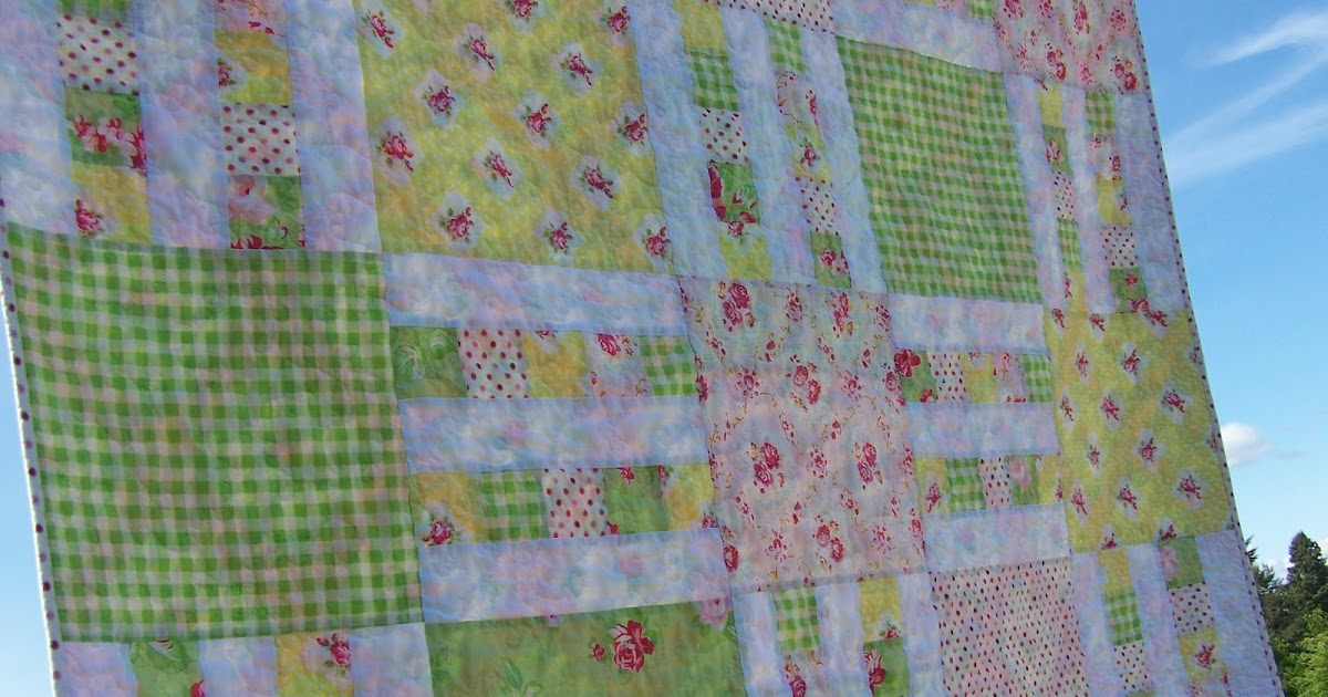 Busy Hands Quilts Picket Fence in Spring Quilt is Finished!