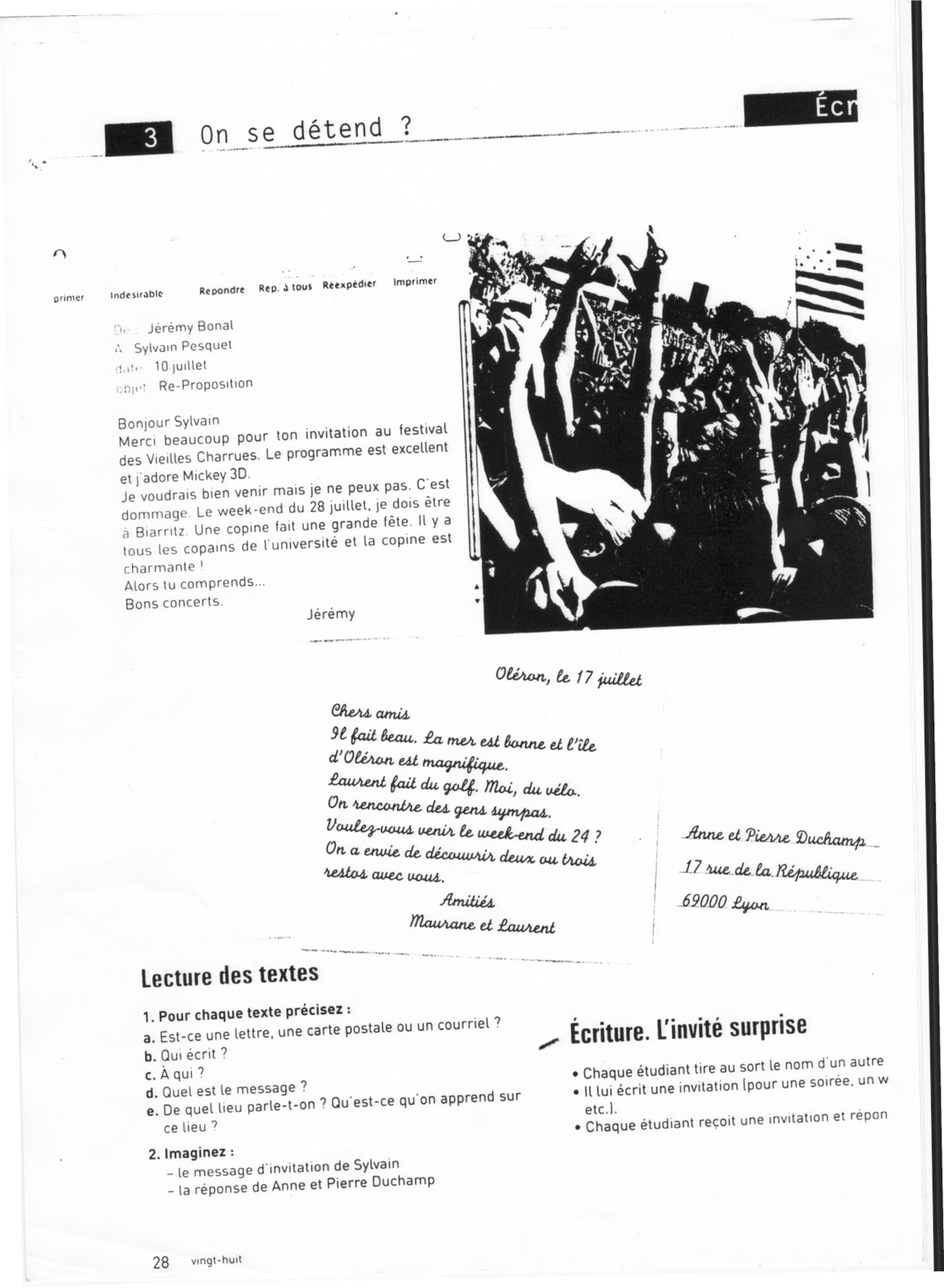 FRANITALIA Ecrire une lettre.