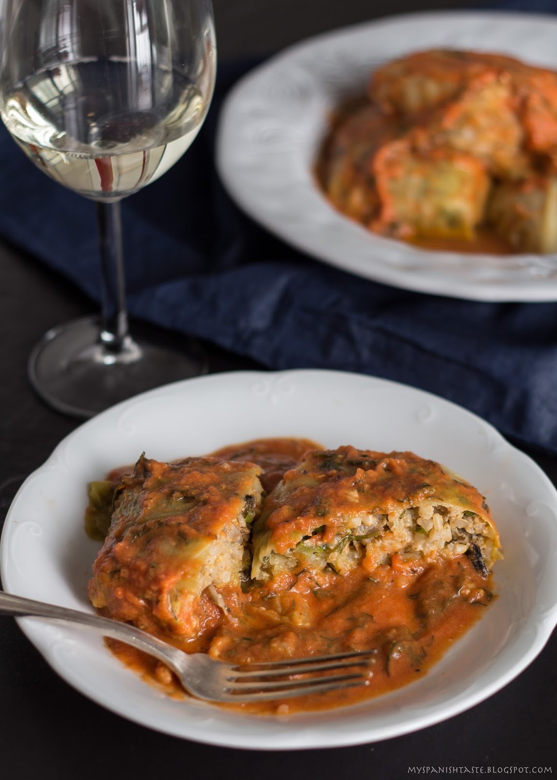 My Spanish Taste Polish cabbage rolls with seafood