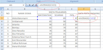 Menghitung Nilai Rata-Rata Siswa
