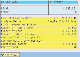 SAP ST05 SQL Trace output SQL statement explain plan index analysis SAP ST05 SQL Trace output SQL statement explain plan index analysis