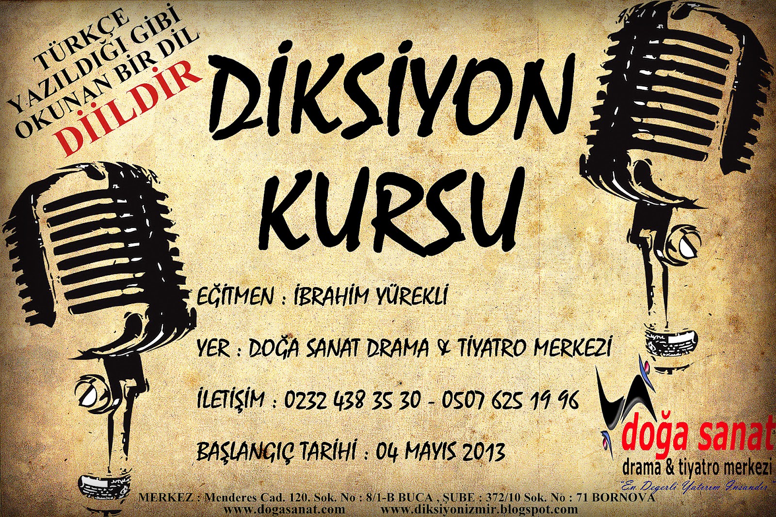 Ibrahim Yurekli Diksiyon Kursu Etkinlikler