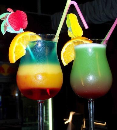 Alcoholic Drink Served With Cherries Alcoholic Drink Served With Cherries
