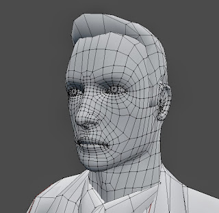 Scientist Face wireframe