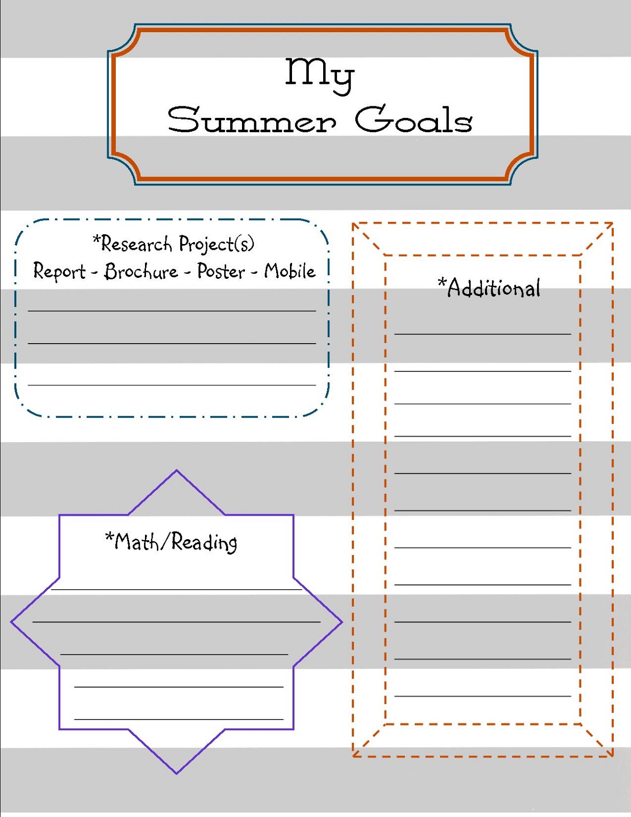 Perfectly Fixable Summer Goals