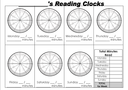 Nightly Reading Homework--Reading Clocks | Mrs. Stamp's Kindergarten