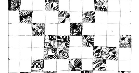 Art Lesson: NeoPopRealist Chess Board Ink Drawing