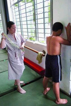 Asian caning family