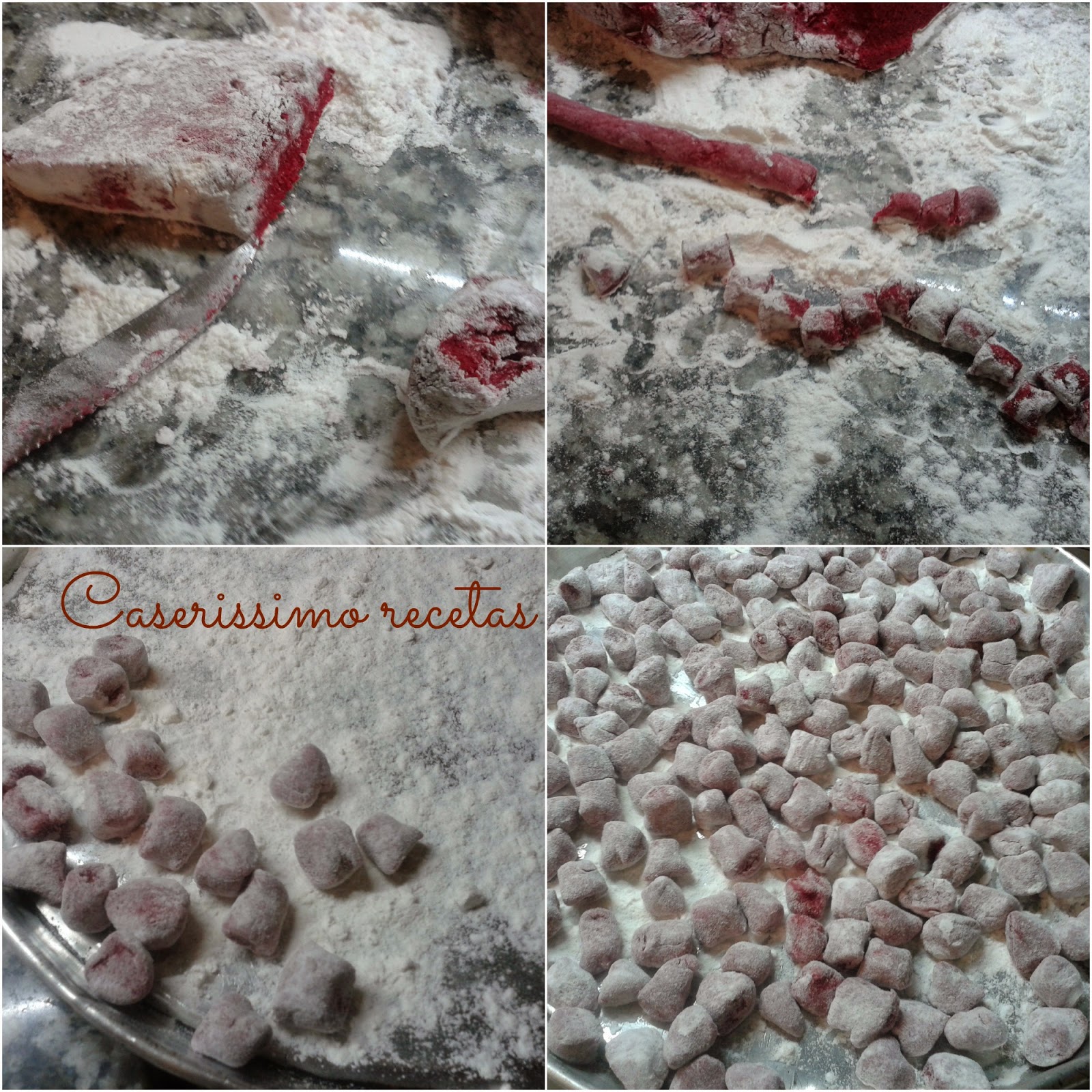 Ñoquis De Remolacha Con Repollitos Al Vino (microondas)