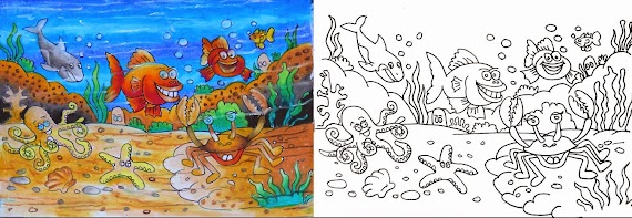 Koleksi Contoh Mewarnai Langit Dengan Crayon