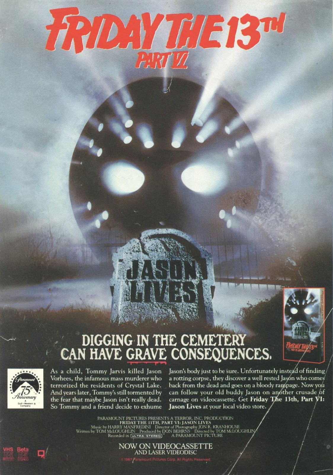 Happyotter: JASON LIVES: FRIDAY THE 13TH PART VI (1986)