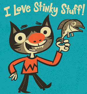 Jon Kelly Green Cats Love Stinky Stuff