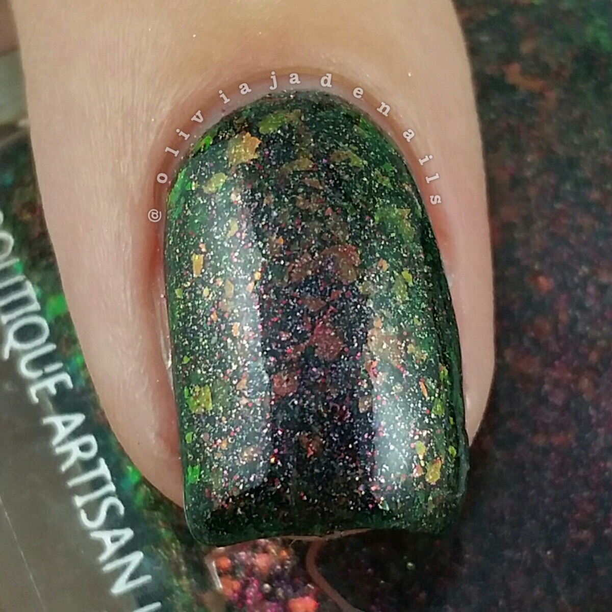 Femme Fatale Cosmetics Mad As A Hatter swatched by Olivia Jade Nails