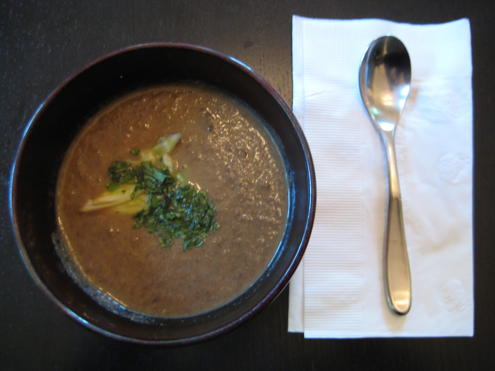 Workweek Vegan: "Cream" of Portabella Mushroom Soup